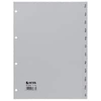 Hetzel Register DIN A4 Grau 12-teilig Perforiert PP (Polypropylen) Dez - Jan
