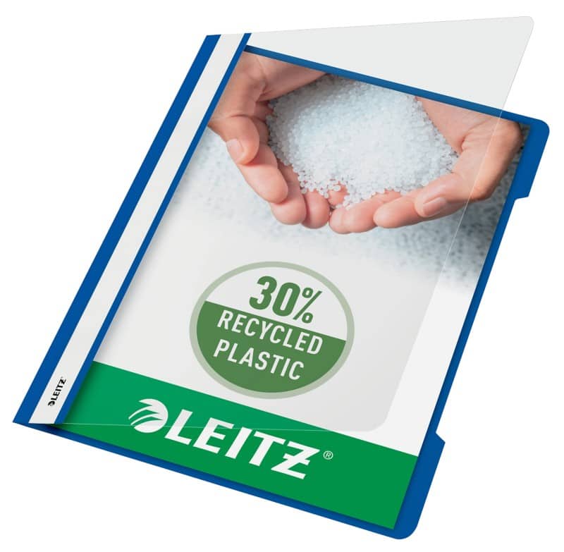 Leitz Standard Plastik-Schnellhefter 4191 DIN A4 Polypropylen 60 Blatt Blau