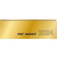 BRUNNEN Tischkalender Septant Gold 2024 1 Woche/2 Seiten Karton Gold