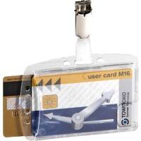 DURABLE Hartbox Ausweishalter Clip 17,5 x 18,5 cm Kunststoff 25 Stück