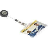 DURABLE Security Ausweishalter mit Jojo Transparent 87 x 54 mm 801119 10 Stück