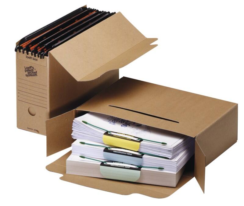 Loeff's Loeff Box Karton Archivbox Braun 368mm x 262mm x 115mm 50 Stück