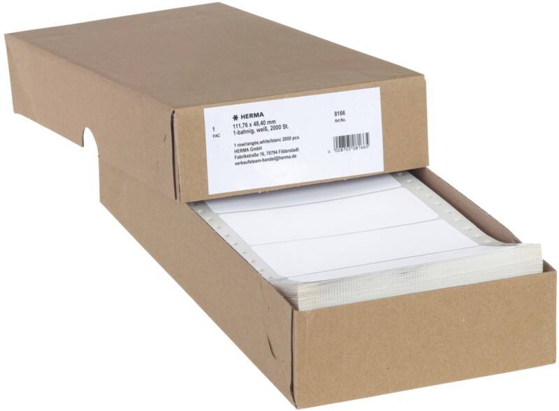 HERMA 8166 Computer-Etiketten Weiß 111,8 x 48,4 mm 2000 Stück