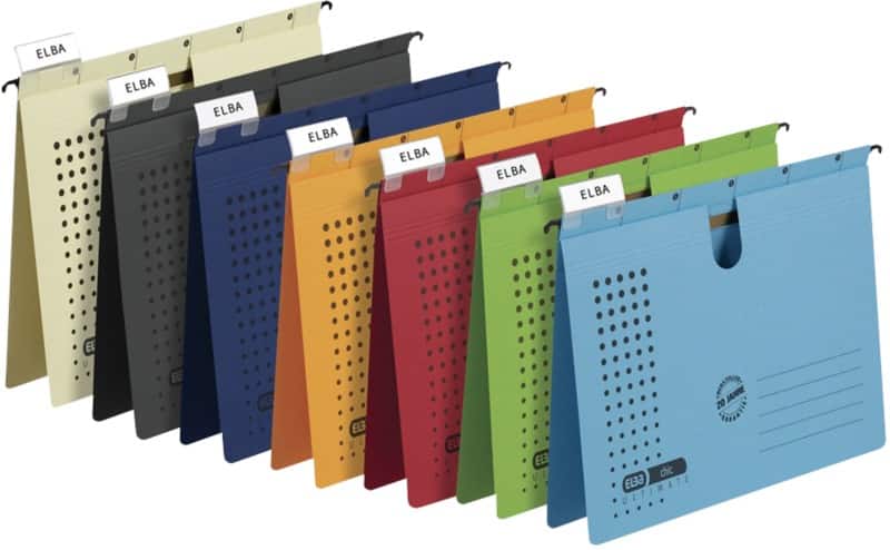 ELBA Hängehefter Chic Ultimate DIN A4 Dunkelblau Karton 5 Stück