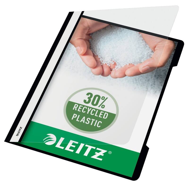 Leitz Standard Plastik-Schnellhefter 4191 DIN A4 Polypropylen 60 Blatt Schwarz