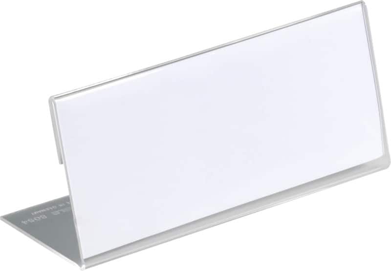 DURABLE Tischnamensschild 15 x 6,1 cm Acryl Transparent 10 Stück