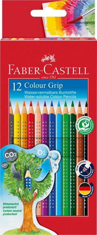 Faber-Castell Colour Grip Buntstifte Farbig sortiert 12 Stück