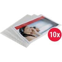 Office Depot Premium Prospekthüllen DIN A3 Genarbt Transparent 110 Mikron PP (Polypropylen) Oben 11 Löcher 10 Stück