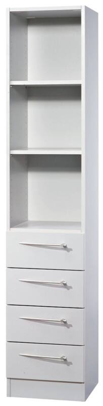 Hammerbacher Future Melaminharzbeschichtete Spanplatte Regalschrank 2 Fachböden 400 x 420 x 2.004 mm Grau