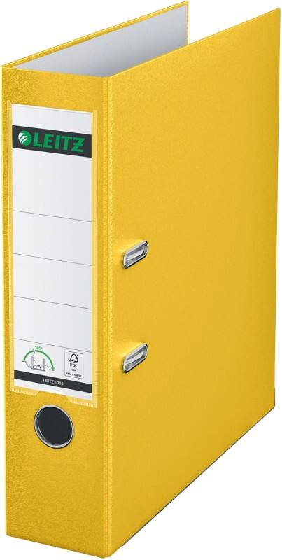 Leitz 180° Ordner Breit DIN A4 82 mm Gelb 2 Ringe 1010 Kunststoff Glatt Hochformat