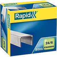 Rapid Standard 24/6 Heftklammern 24859800 Verzinkter Stahl Silber 5000 Heftklammern