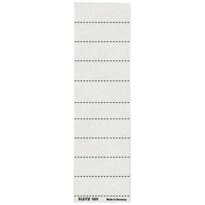 Leitz ALPHA Beschriftungsschilder 1901 Für Vollsichtreiter 6114 4-zeilig beschriftbar Weiß Karton 6 x 21,5 cm 100 Stück