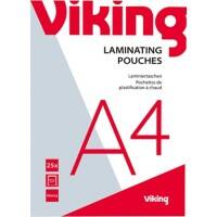 Viking Laminierfolien DIN A4 Glänzend 75 Mikron (2 x 75) Transparent 25 Stück