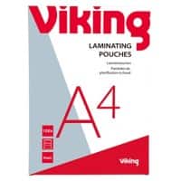 Viking Laminierfolien DIN A4 Matt 75 Mikron (2 x 75) Transparent 100 Stück