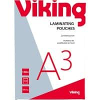 Viking Laminierfolien DIN A3 Glänzend 125 Mikron (2 x 125) Transparent 100 Stück