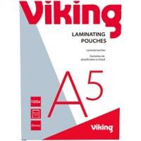 Viking Laminierfolien DIN A5 Glänzend 75 Mikron (2 x 75) Transparent 100 Stück