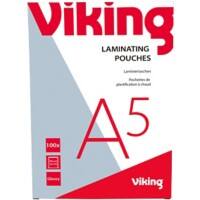 Viking Laminierfolien DIN A5 Glänzend 125 Mikron (2 x 125) Transparent 100 Stück