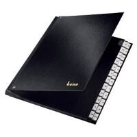 Bene Pultordner 75116 DIN A4 Schwarz Hartpappe A - Z 27 x 34,5 cm
