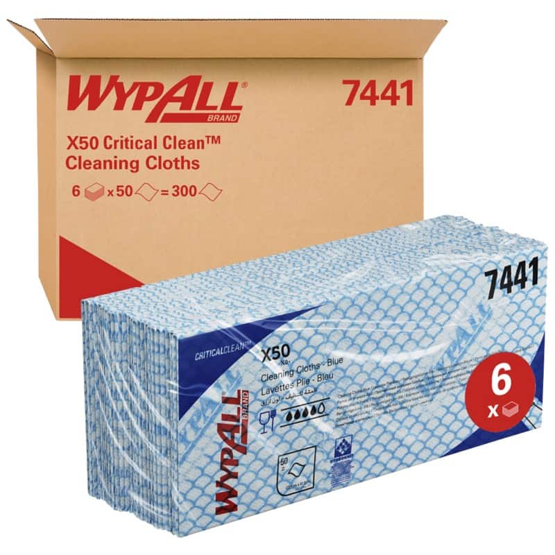 WYPALL Hydroknit Reinigungstuch Blau 23,1 x 27,9 x 22 cm 7441 50 Blatt