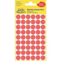 AVERY Zweckform 3141 Markierungspunkte Rot 12 x 12 mm 5 Blatt à 54 Etiketten