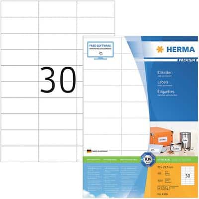 HERMA Multifunktionsetiketten Premium 4456 Weiß DIN A4 70 x 29,7 mm 100 Blatt à 30 Etiketten
