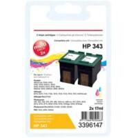 Kompatible Office Depot HP 343 Tintenpatrone CB332EE 3 Farbig 2 Stück