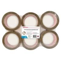 Office Depot Verpackungsklebeband Industrial Low Noise 48 mm x 66 m Braun 6 Rollen