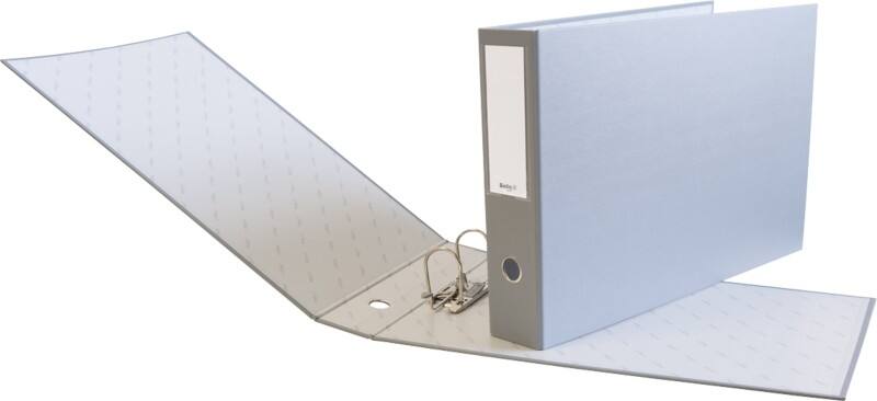 Biella Breit Ordner DIN A3 80 mm Grau 2 Ringe 12035800U Kunststoff Querformat