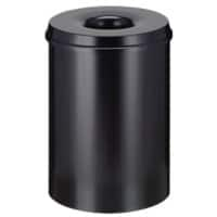 Vepa Bins Stahl Abfalleimer 33,5 x 33,5 x 47 cm Schwarz