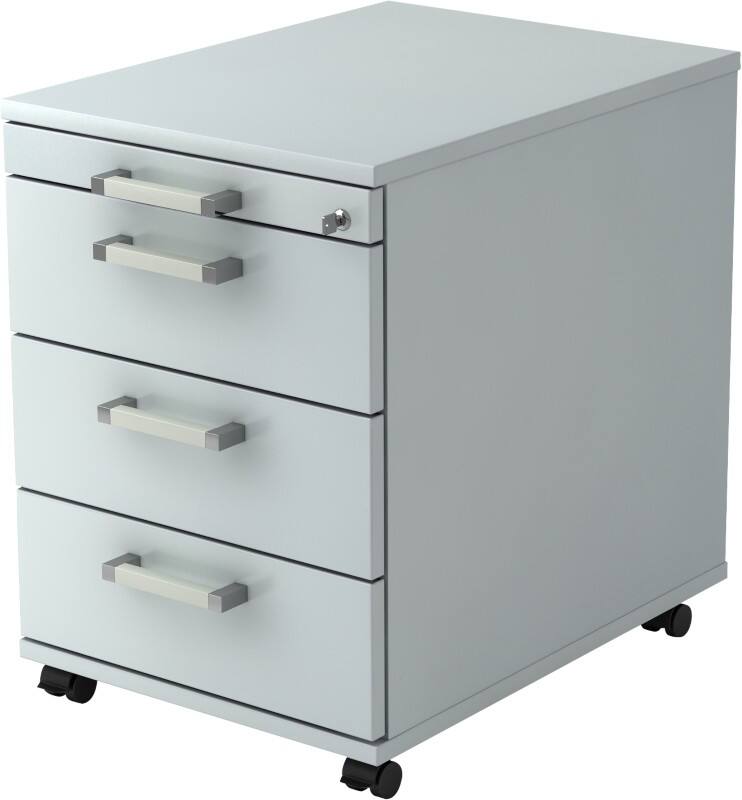 Hammerbacher Rollcontainer VAC30/5/5/CE Lichtgrau 428 x 580 x 590 mm