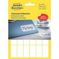 AVERY Zweckform 3324 Universaletiketten Weiß 38 x 18 mm 27 Blatt à 24 Etiketten