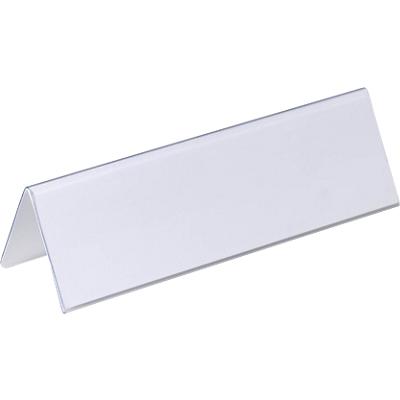 Durable Schreibtisch Namensschild transparent 61 x 210mm Packung 25 Stück