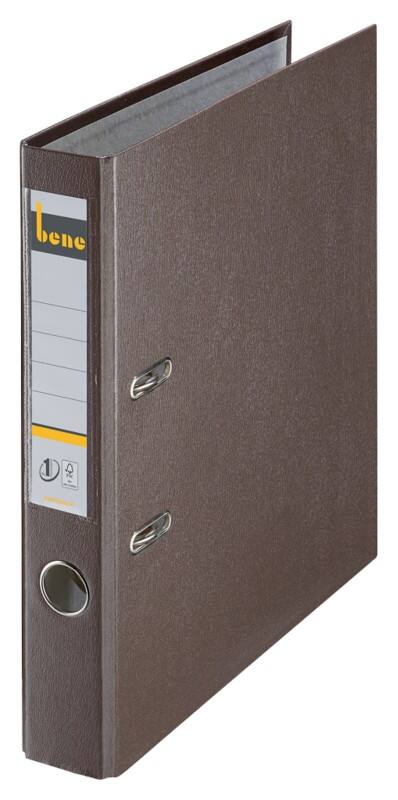 Bene No.1 Power Schmal Ordner DIN A4 52 mm Braun 2 Ringe 291600 Kunststoff Hochformat