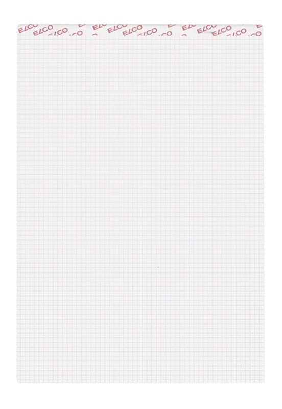 Elco Notizblock DINA4 Kariert Geleimt Weiß Perforiert 200 Seiten 10 Stück à 100 Blatt