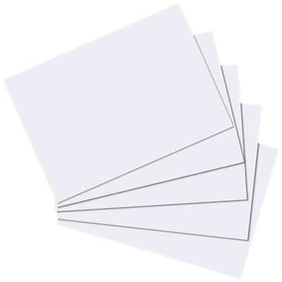herlitz Karteikarten DIN A6 Weiß Blanko 14,8 x 10,5 cm 100 Stück
