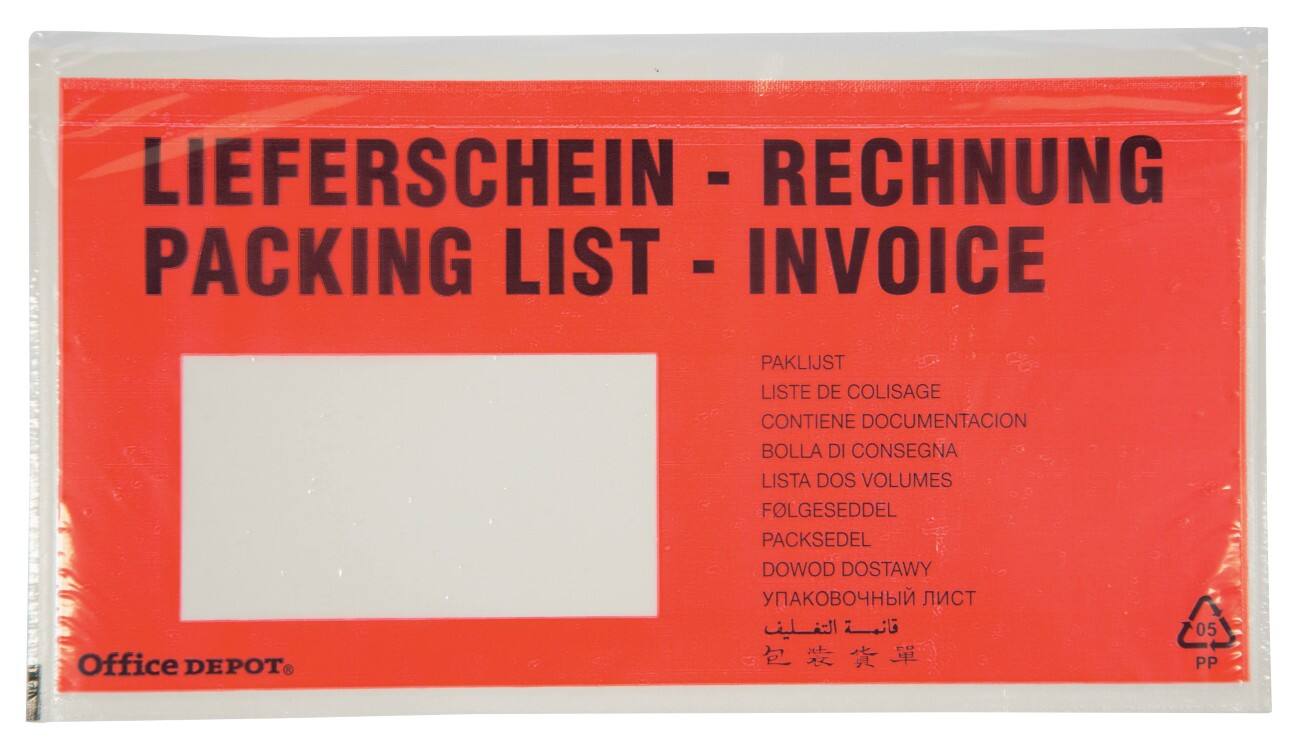 Office Depot Dokumententaschen DL 11 x 23,5 cm 250 Stück