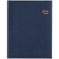 Brepols Terminplaner 2026 1 Woche / 2 Seiten Deutsch, Englisch, Französisch, Italienisch, Niederländisch, Spanisch Blau