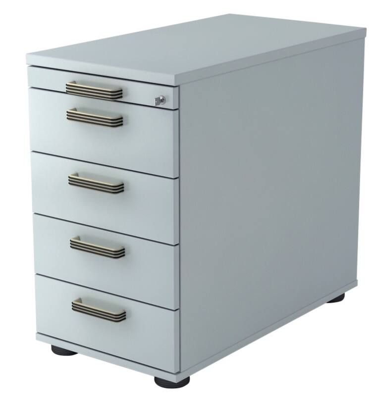 Hammerbacher Standcontainer VSC50/5/5/SG Lichtgrau 428 x 800 x 760 mm