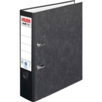 herlitz maX.file Ordner DIN A4 80 mm Schwarz 2 Ringe Pappkarton Wolkenmarmor Hochformat