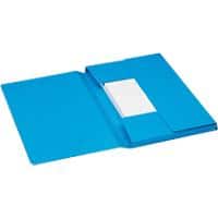 Djois Secolor Ordner 3 Laschen Kanzleipapier Blau Karton 25 x 36 cm