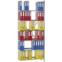 Manuflex Regalsystem 12 Fachböden Stahl 960 x 615 x 2.250 mm Silber