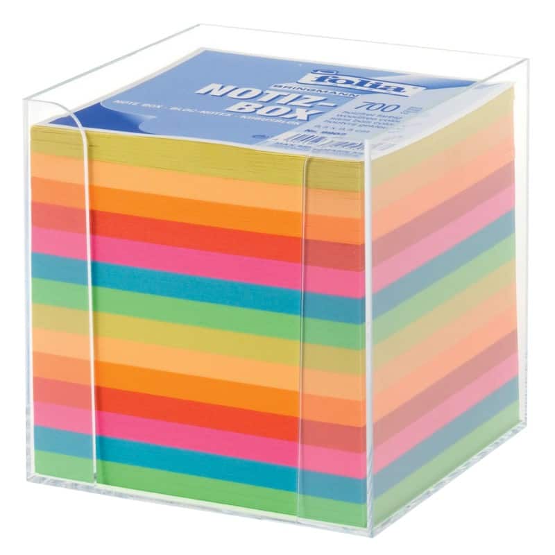 Folia Zettelbox 90 x 90 mm Farbig sortiert 700 Blatt