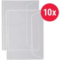 Kolma Prospekthüllen DIN A4 Glänzend Transparent 140 Mikron seitlich mit Klappe 10 Stück
