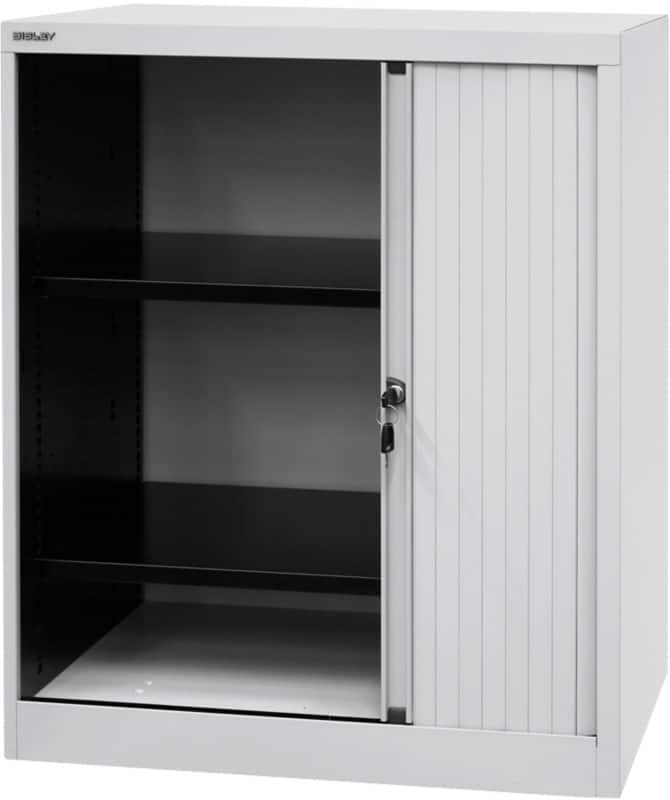 Bisley rollladenschrank eurotambour lichtgrau 800 x 430 x 1. 030 mm