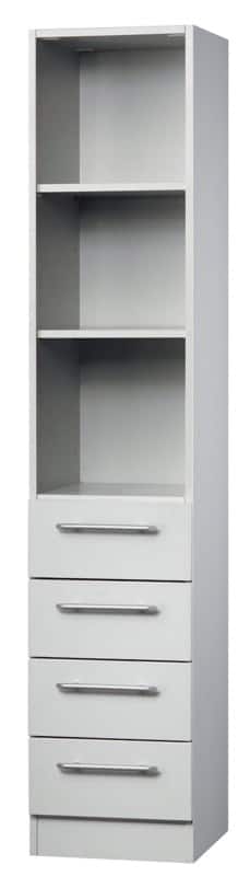 Hammerbacher Matrix Melaminharzbeschichtete Spanplatte Aktenschrank 2 Fachböden 406 x 420 x 2.004 mm Grau