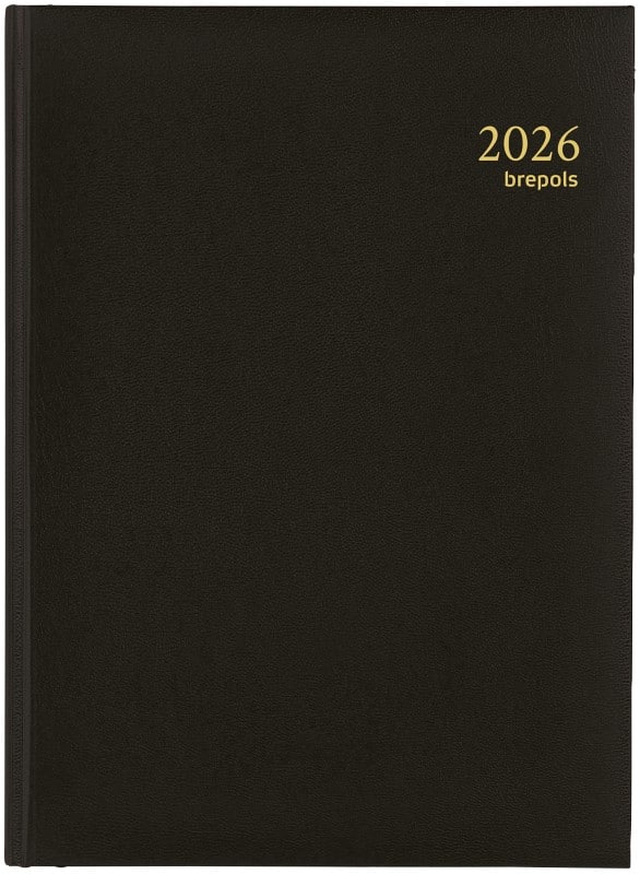 Brepols Euro Terminplaner 2026 Spezial 1 Tag / 1 Seite Deutsch, Englisch, Französisch, Niederländisch, Italienisch, Spanisch Schwarz