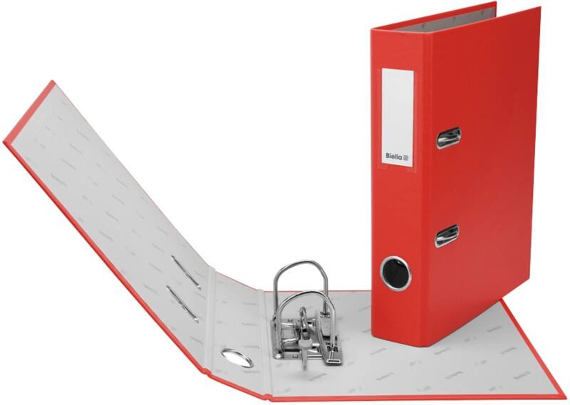 Biella Plasti-Color Ordner Schmal DIN A5 40 mm Rot 2 Ringe 10750445U Kunststoff Hochformat