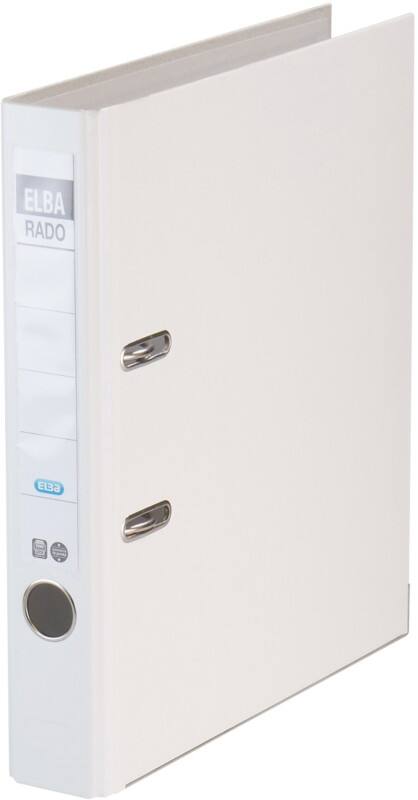 ELBA Rado Brilliant Ordner Schmal DIN A4 50 mm Weiß 2 Ringe Kunststoff