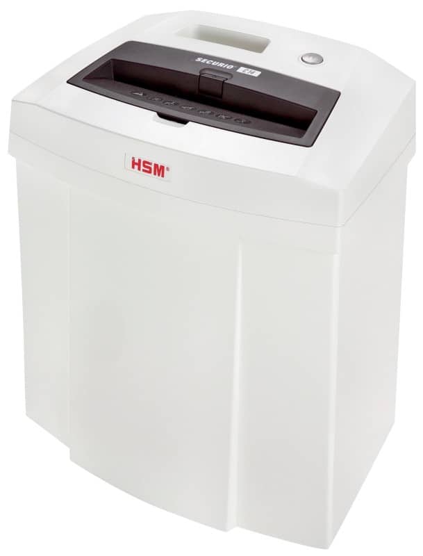 HSM Aktenvernichter Streifenschnitt Sicherheitsstufe P-2, T-2, E-2 20 L Securio