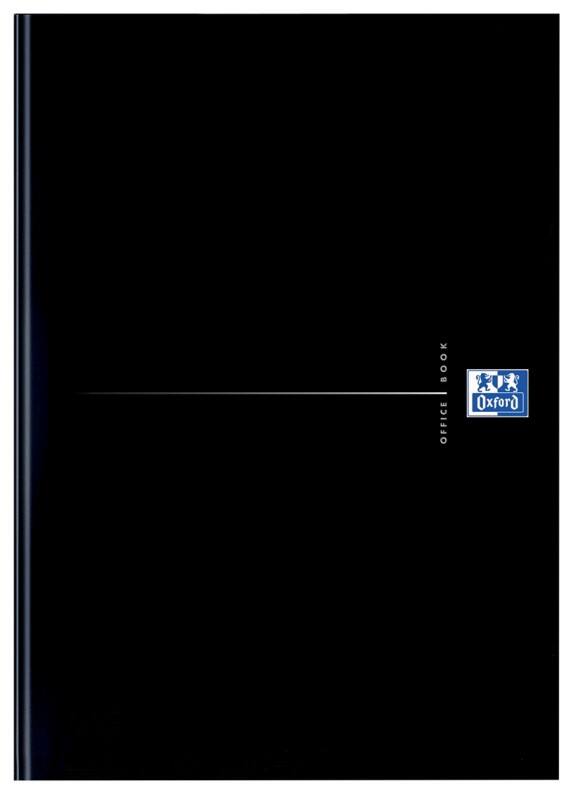 OXFORD Office Essentials Notizbuch DIN A5 Kariert Gebunden Pappe Schwarz 192 Seiten 96 Blatt